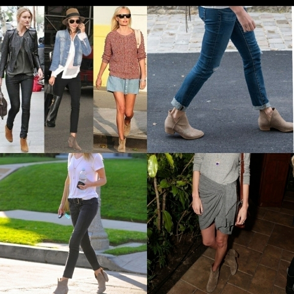 SODA Taupe Zip Ankle Booties - Picture 1 of 10